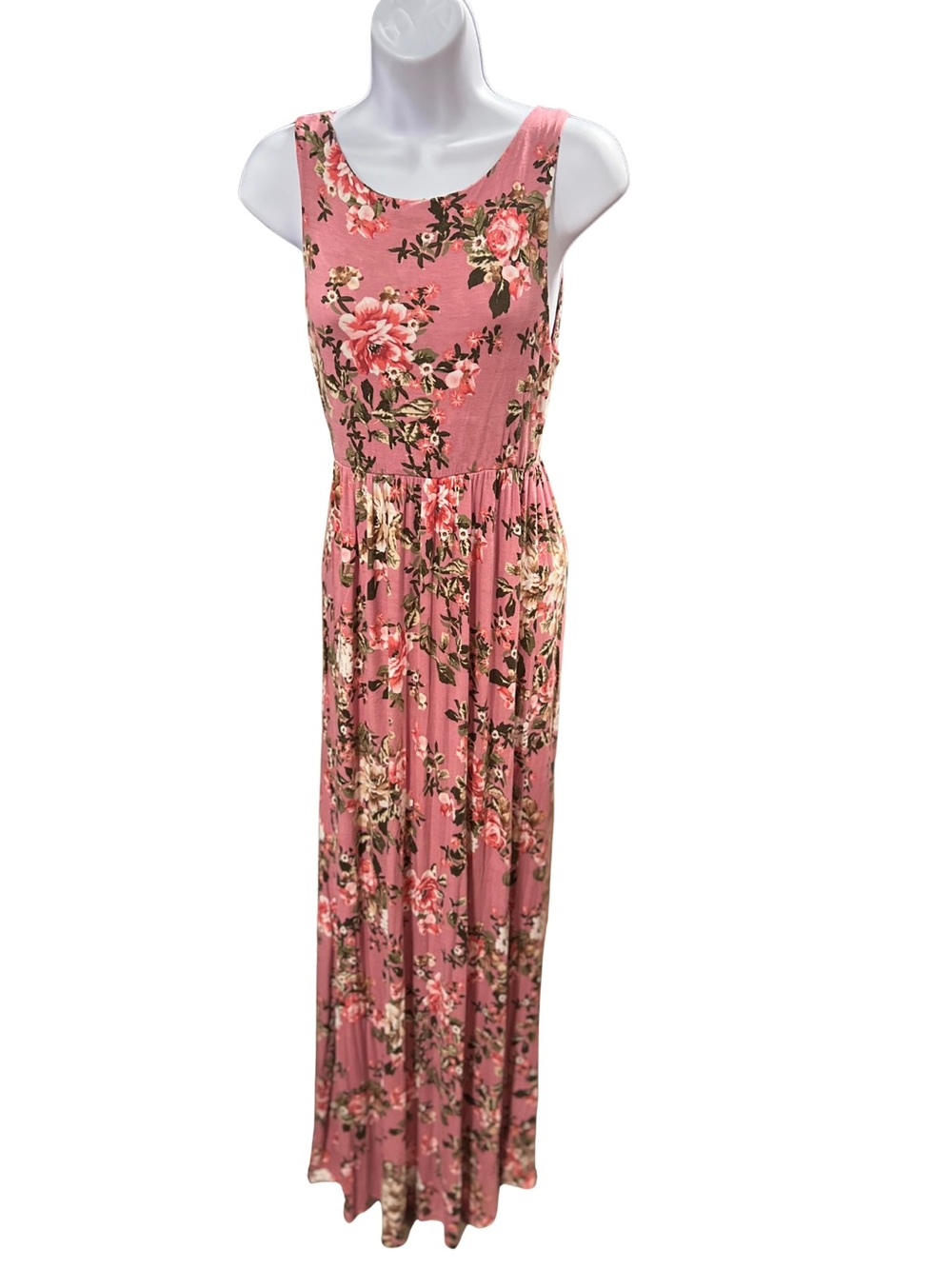 Women Pink Floral Maternity Dress Sz M